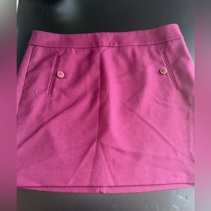 LOFT Burgundy Mini Skirt Size 14 EUC